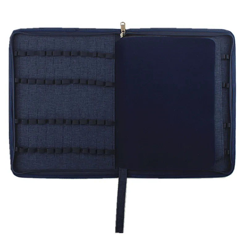 48 Slots Multi Color Selection Fountain Pen Case Canvas Pen Holder Display Pouch Bag Waterproof for Pens Collection