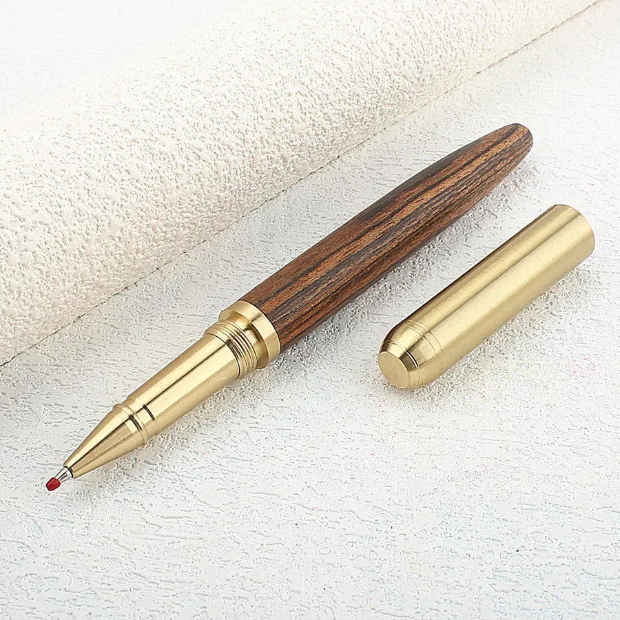 High Quality Copper WOOD RollerBall Pen Stationery Office School Supplies Writing