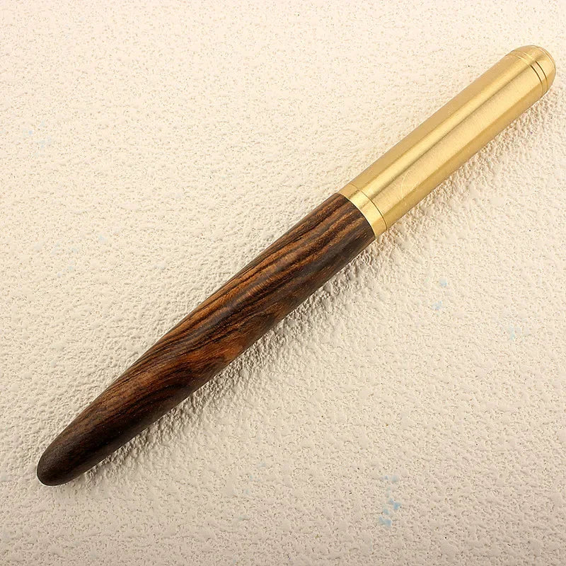 Retro Metal Roller Ball Pen 0.7mm Wooden Writing Pens For Students Art Calligraphy Pens Business Gifts Stationery Supplies