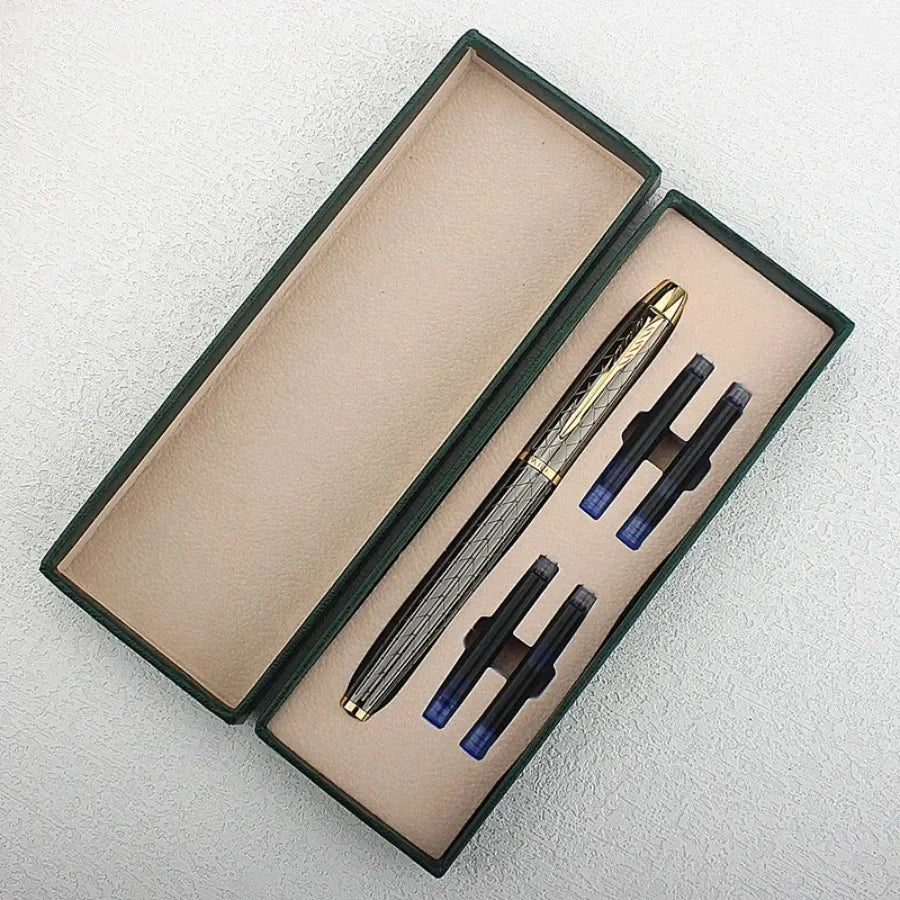 Deluxe Metal Fountain Pen Without Ink Refill Convertible Calligraphy Pen for Writing and Drawing