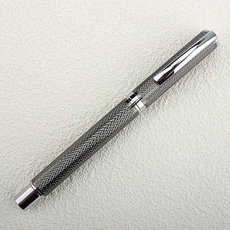 High Quality Ballpoint Pen, Simply Metal Roller Ball Pen Black Gel Ink Medium Point 0.5mm Smooth Writing Signature Pens