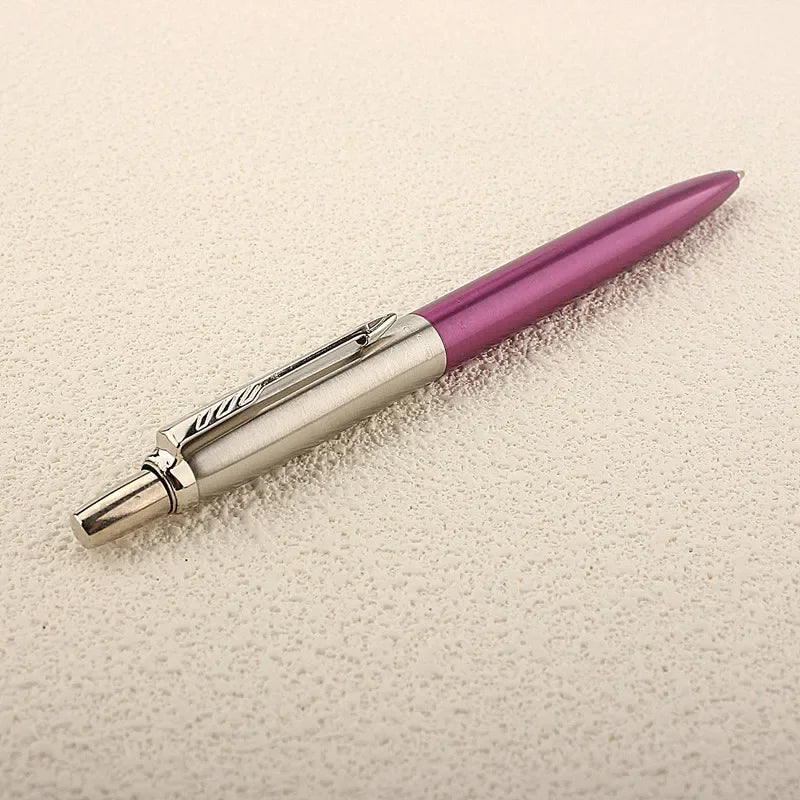 1Pcs Metal Ballpoint Pens Automatic Ball Pen G2 Refill Blue Ink for School Office Stationery Supplies Writing 0.7mm