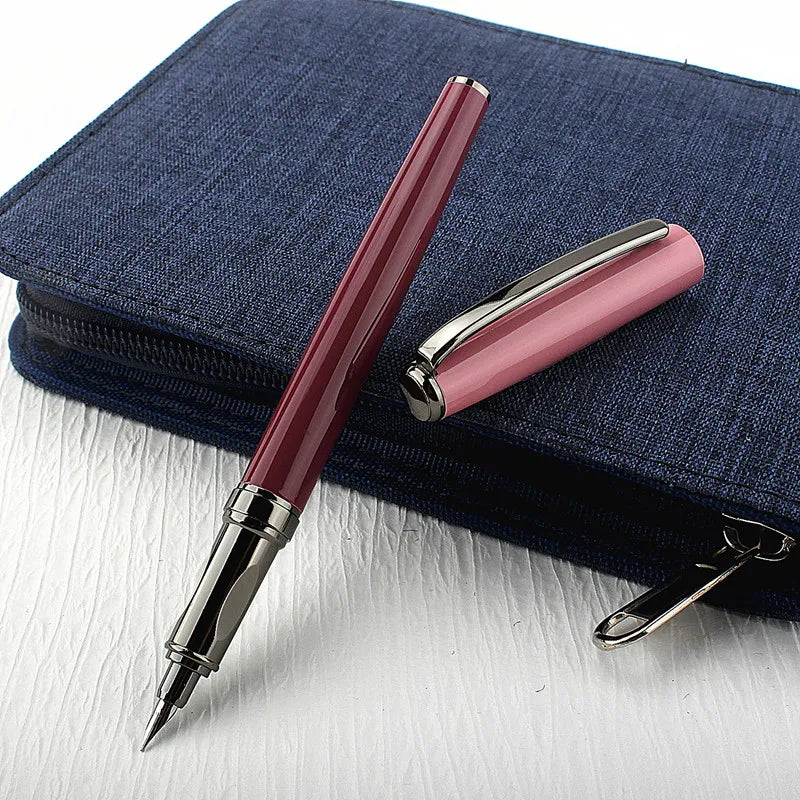 Luxury Metal 5016 Fountain Pen 0.38MM NIB Business Office School Supplies Writing Ink Pens