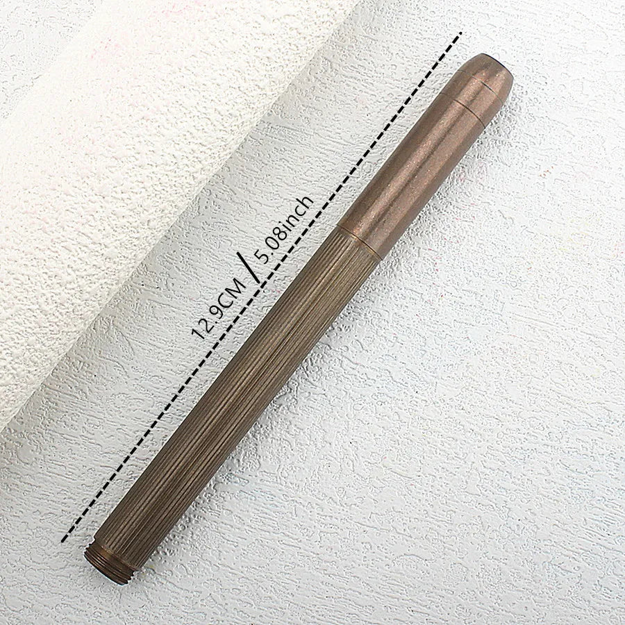 Bronze antique color Metal Fountain Pen EF F Nib Writing Ink Pen with Converter School Office Supplies Stationery