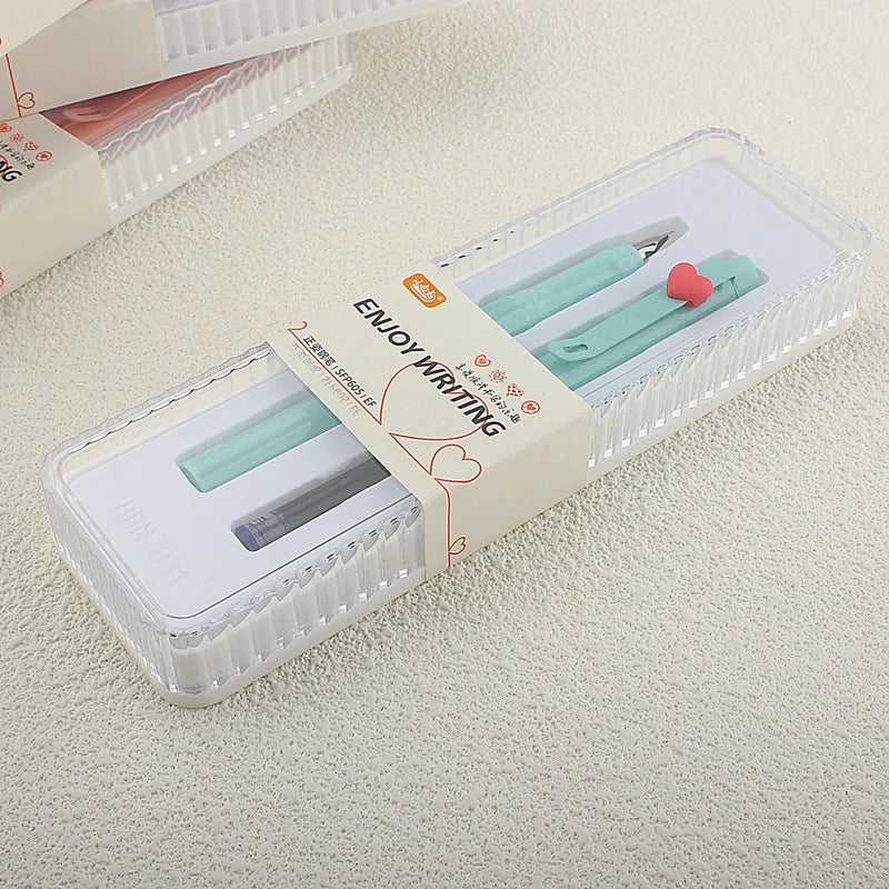 Small White Dot 605 Fountain Pen New Color Luxury Elegant Pens 0.38mm Extra Fine Nib Writing Office School Supplies Stationery